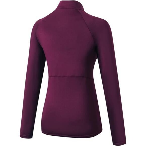 Womens Athletic Tops Long Sleeve Quick Dry UPF 50+ Soft Quarter Zip Pullover - Picture 2 of 8